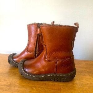 Bisgaard wool-lined leather toddler boot